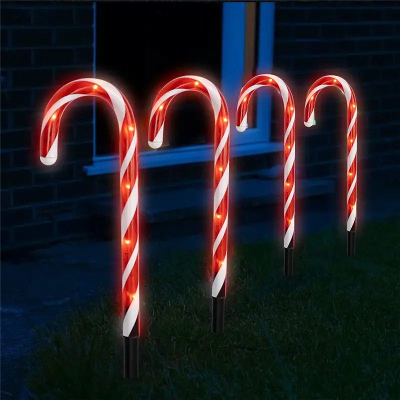 Christmas Candy Cane Pathway Markers