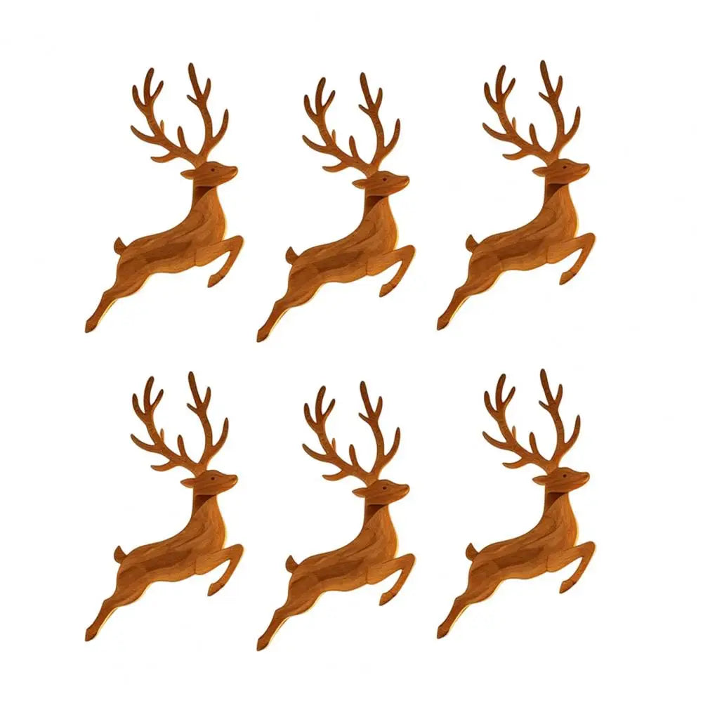 Christmas Reindeer Wall Light Wooden LED Reindeer Silhouette with Warm Backlight Battery Operated Lighted Wall Art Home Decor