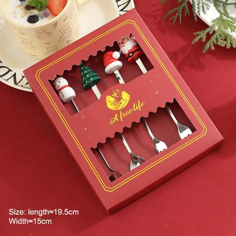 Stainless Steel Christmas Cutlery Gift Box