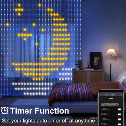 Smart LED Curtain String Lights  for Christmas