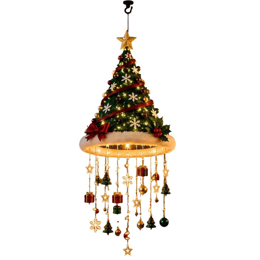 Christmas Lighted Santa Hat Chandelier