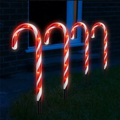 Christmas Candy Cane Pathway Markers