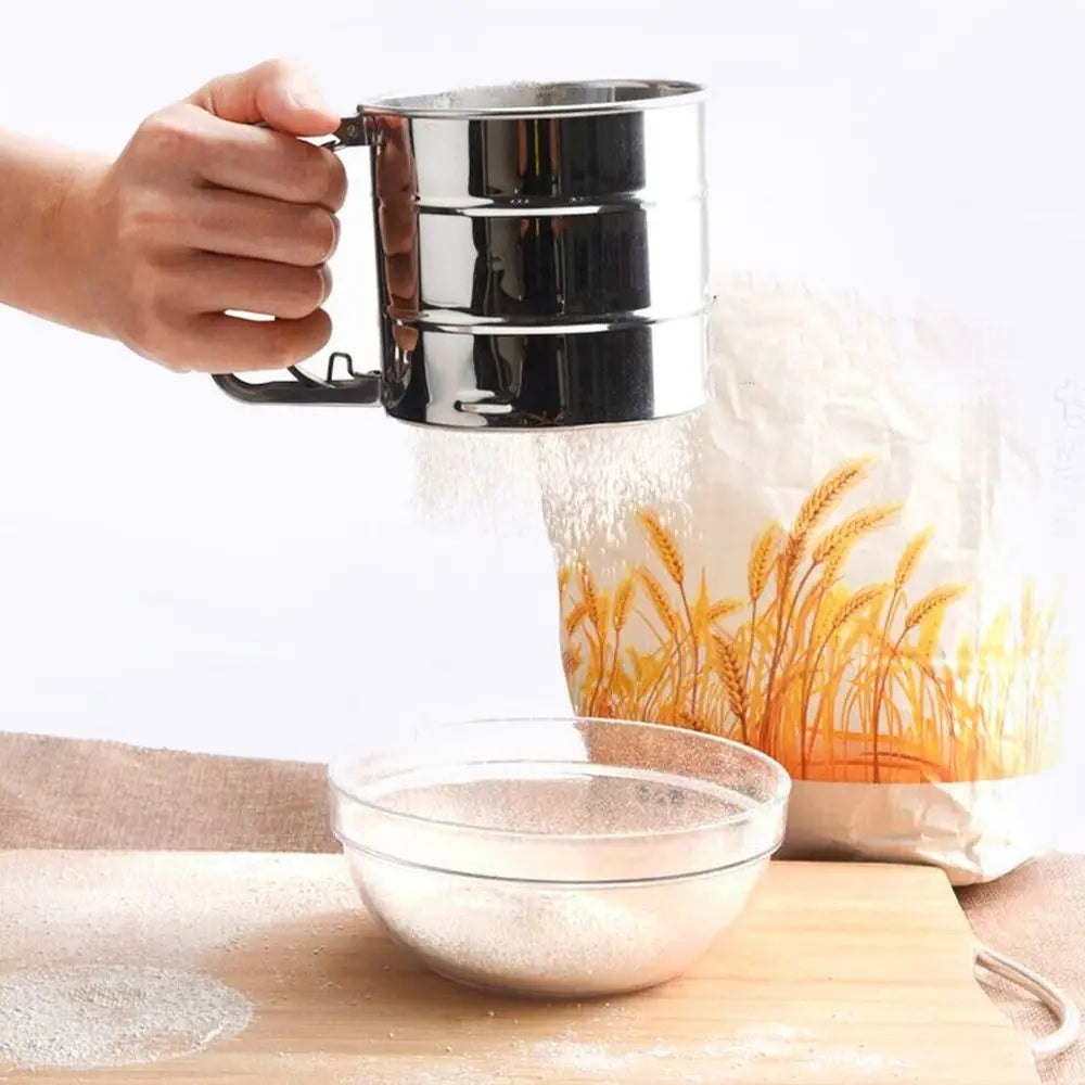 Stainless Steel Flour Sieve with Cup