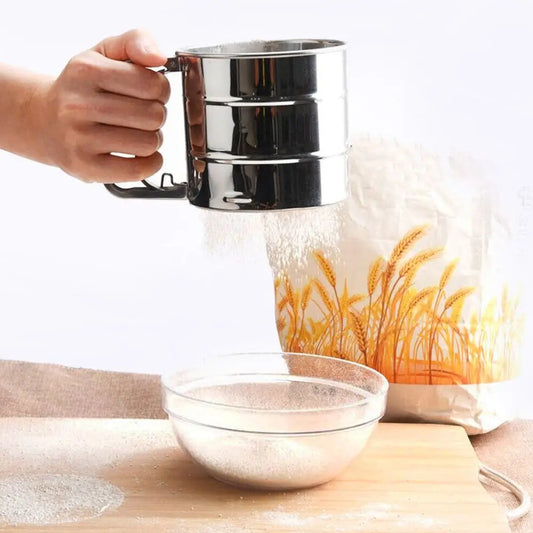 Stainless Steel Flour Sieve with Cup
