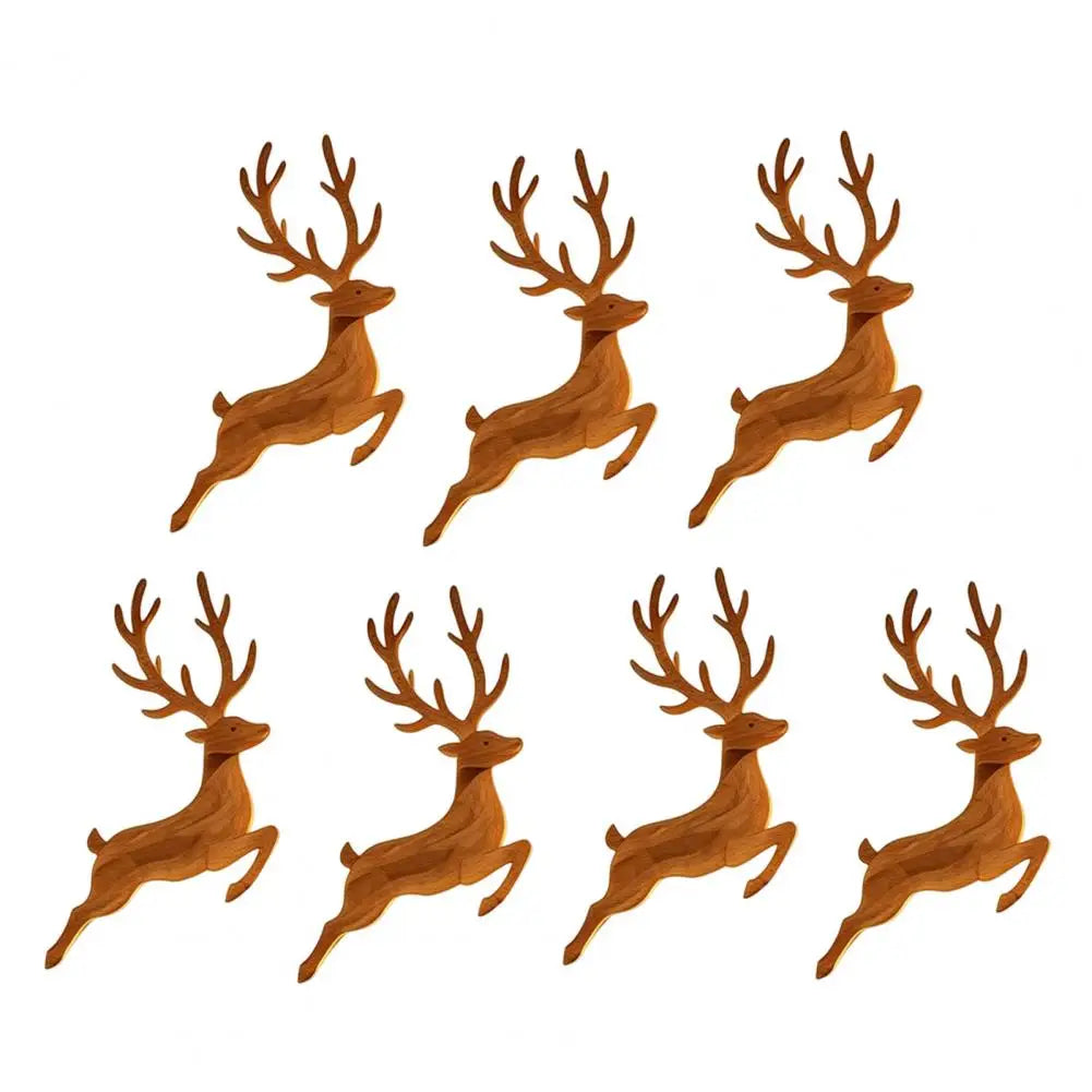 Christmas Reindeer Wall Light Wooden LED Reindeer Silhouette with Warm Backlight Battery Operated Lighted Wall Art Home Decor