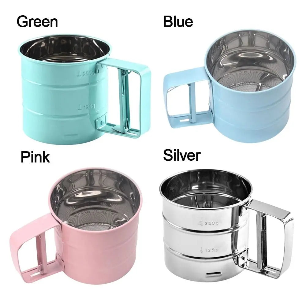 Stainless Steel Flour Sieve with Cup