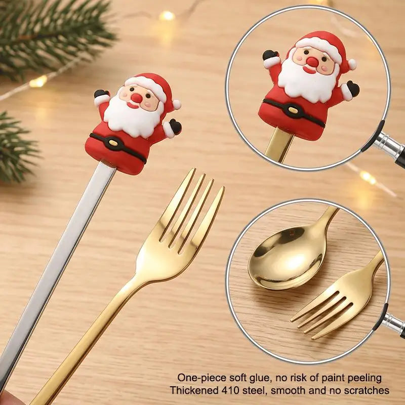 Stainless Steel Christmas Cutlery Gift Box