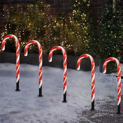 Christmas Candy Cane Pathway Markers
